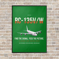 Thumbnail for RC-135V W Rivet Joint vertical canvas print - framed - green background