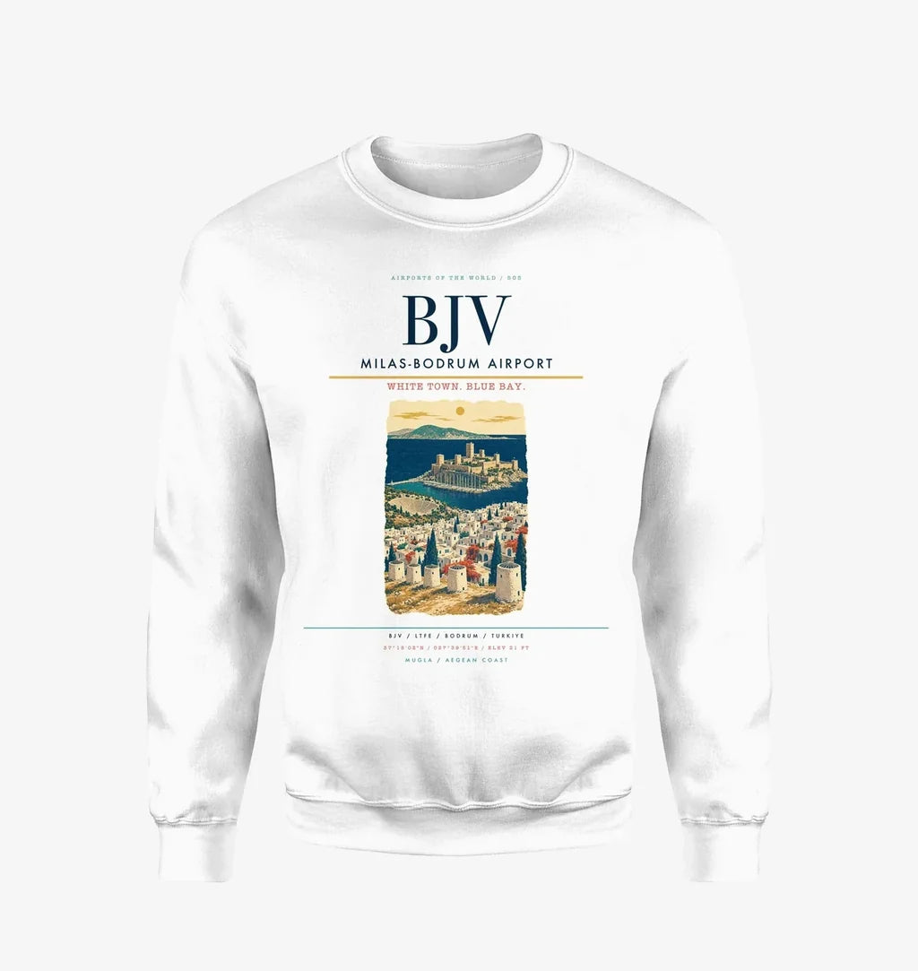 Milas-Bodrum Airport BJV Sweatshirt - White