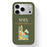 Thumbnail for Malmo Airport (MMX) design on green army iPhone 17 Pro MagSafe case