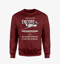 Thumbnail for Cessna Citation Encore+ design on wine red sweatshirt