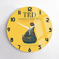 Thumbnail for Trondheim Airport Vrnes TRD Wall-Clock No-Frame - Yellow