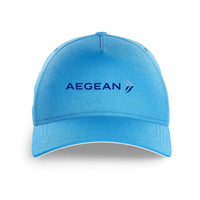Thumbnail for Aegean Airlines logo printed on light blue cap