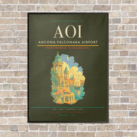 Thumbnail for Ancona Falconara Airport AOI - Canvas Framed - Green Army