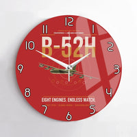 Thumbnail for B-52H Stratofortress design on red no frame wall clock