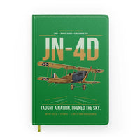 Thumbnail for Curtiss JN-4D Jenny design on green notebook