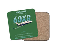 Thumbnail for Bombardier Learjet 60XR design on green 1 piece coaster