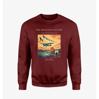 Thumbnail for VINTAGE G4448 - The Migration Escort - Designed Sweatshirts design on winered