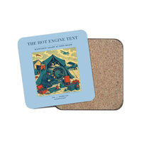 Thumbnail for The Hot Engine Tent - Designed Coasters design on light blue 1-piece