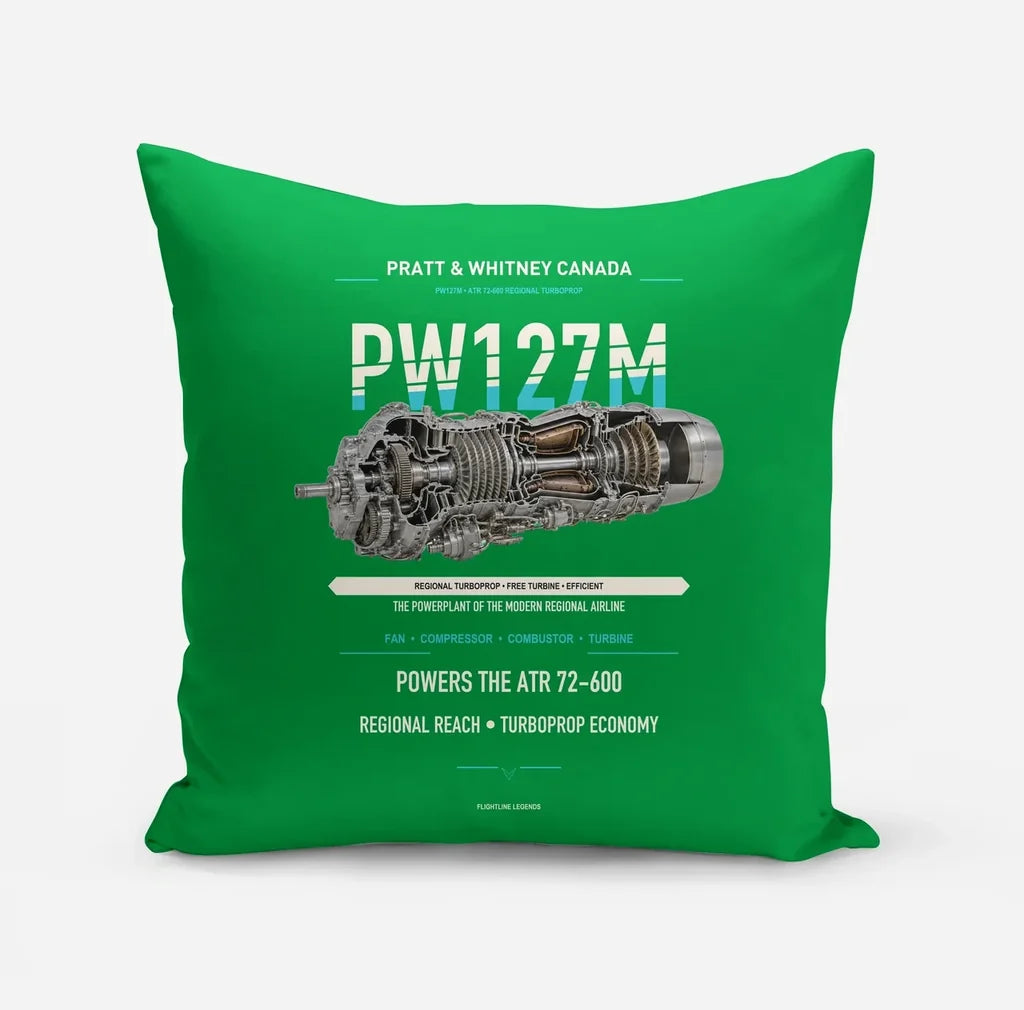 PW127M design on green pillow