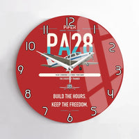 Thumbnail for Piper PA-28 Cherokee design on red no frame wall clock