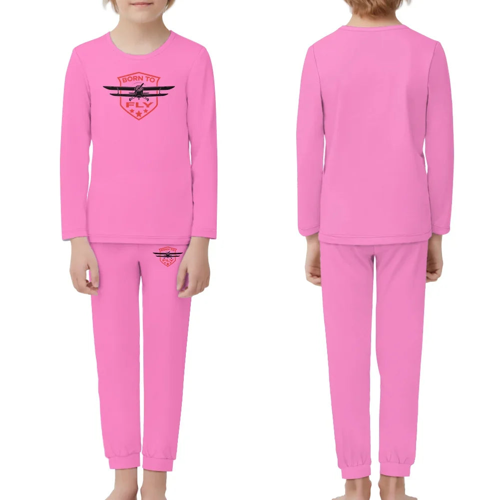 Super Born To Fly children pajamas - Pink