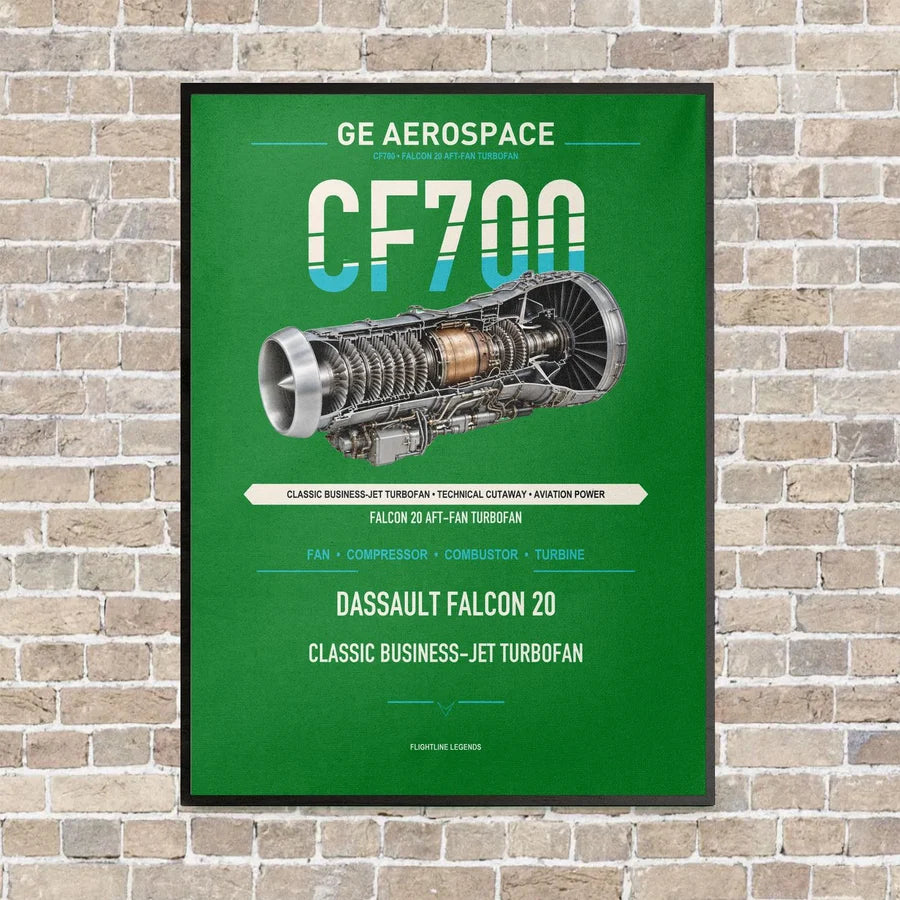 CF700 vertical canvas print - framed - green background