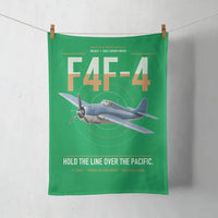 Thumbnail for F4F-4 Wildcat design on green towel