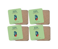 Thumbnail for Eindhoven Airport (EIN) design on light green 4 pieces set coaster