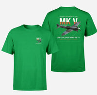Thumbnail for Hawker Tempest Mk V design on green t-shirt, double-side print