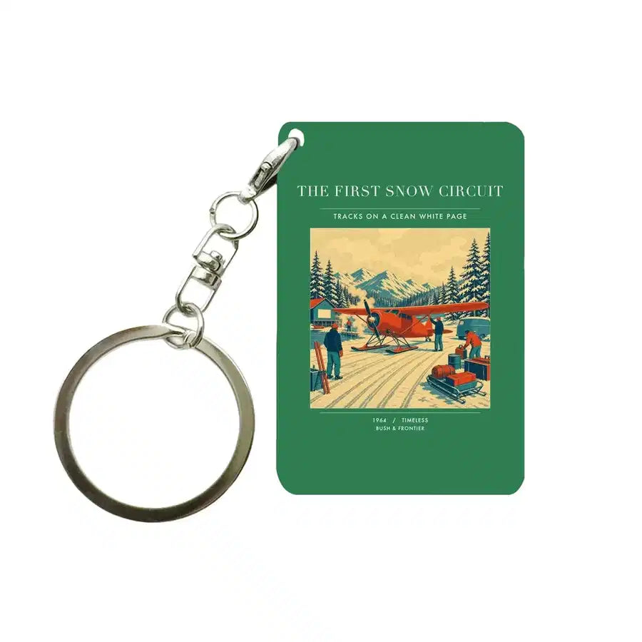 VINTAGE G4480 - The First Snow Circuit - Designed Key Chain design on green