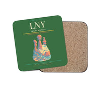Thumbnail for Lanai Airport (LNY) design on green 1 piece coaster