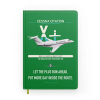 Thumbnail for Cessna Citation X+ design on green notebook