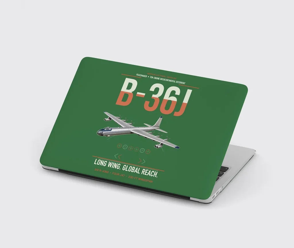 B-36J Peacemaker design on green MacBook case