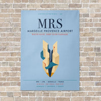 Thumbnail for Marseille Provence Airport MRS vertical canvas print - no frame - light blue background