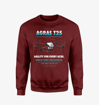Thumbnail for DJI Agras T25 design on wine red sweatshirt