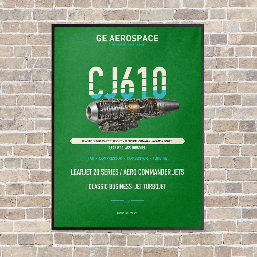 CJ610 vertical canvas print - framed - green background