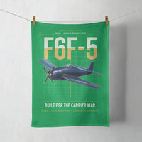 Thumbnail for F6F-5 Hellcat design on green towel
