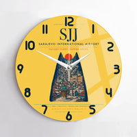 Thumbnail for Sarajevo International Airport SJJ Wall-Clock No-Frame - Yellow