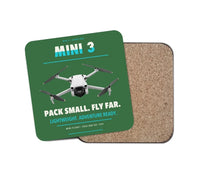 Thumbnail for DJI Mini 3 design on green 1 piece coaster