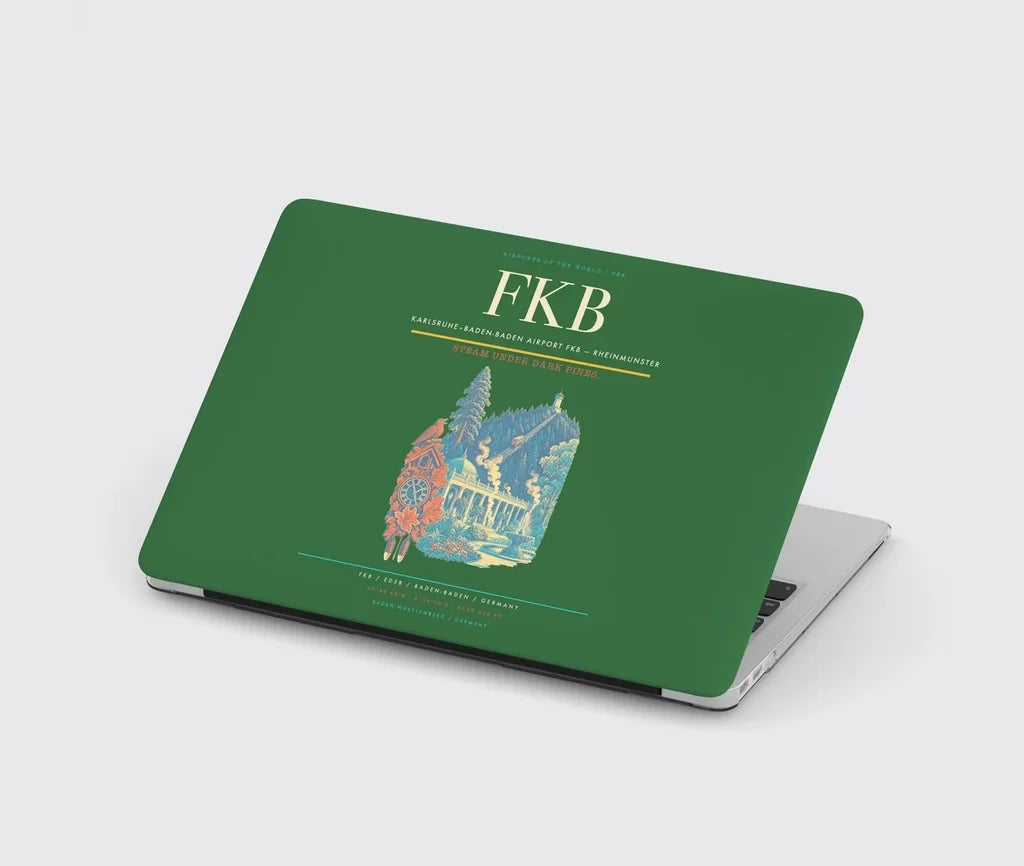 Karlsruhe–Baden-Baden Airport (FKB) design on green MacBook case