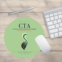 Thumbnail for Catania-Fontanarossa Airport (CTA) design on light green round mouse pad