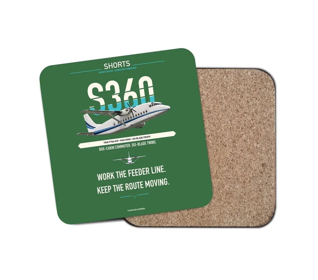 Shorts 360-300 design on green 1 piece coaster
