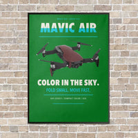 Thumbnail for DJI Mavic Air vertical canvas print - framed - green background