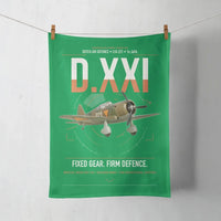 Thumbnail for Fokker D.XXI — Dutch LVA aircraft 221 design on green towel