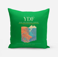Thumbnail for Deer Lake Regional Airport (YDF) design on green pillow