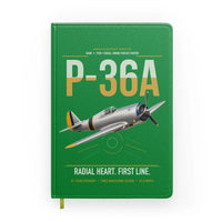 Thumbnail for P-36A Hawk design on green notebook