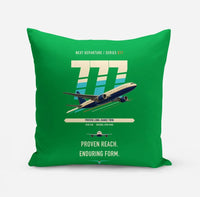 Thumbnail for Boeing 777-200ER design on green pillow