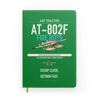 Thumbnail for Air Tractor AT-802F Fire Boss design on green notebook