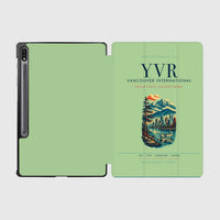 Thumbnail for Vancouver International Airport (YVR) design on light green samsung tablet tablet case