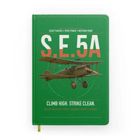 Thumbnail for Royal Aircraft Factory S.E.5a design on green notebook
