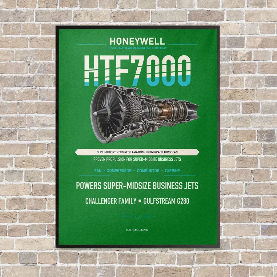 HTF7000 vertical canvas print - framed - green background