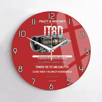 Thumbnail for JT8D design on red no frame wall clock