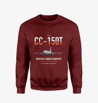 Thumbnail for Airbus CC-150T Polaris design on wine red sweatshirt