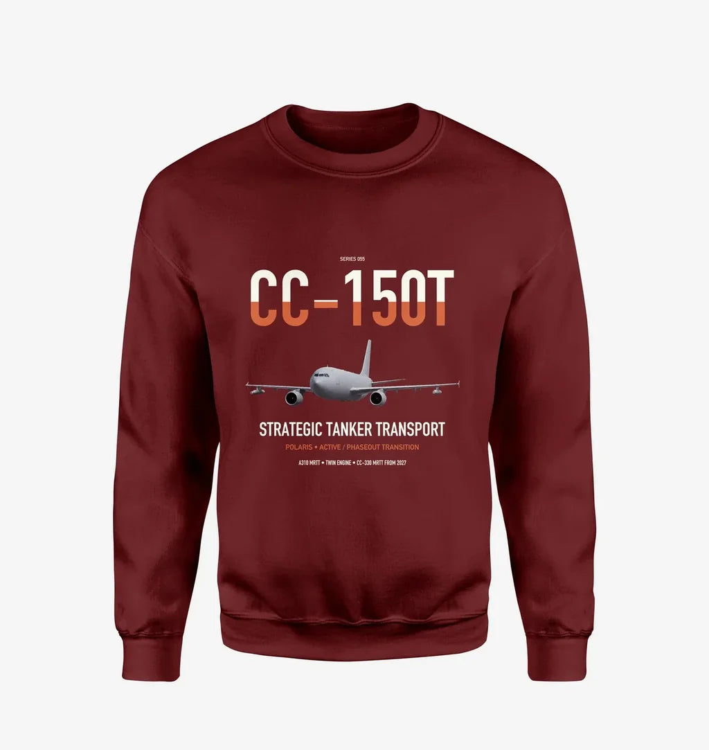 Airbus CC-150T Polaris design on wine red sweatshirt