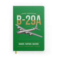 Thumbnail for B-29A Superfortress design on green notebook