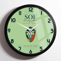 Thumbnail for Vasil Levski Airport – Sofia (SOF) design on light green framed wall clock