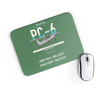 Thumbnail for Pilatus PC-6 Porter design on green rectangle mouse pad