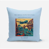 Thumbnail for VINTAGE G4482 - The Bridge Inspection Pass - Designed Pillows design on lightblue