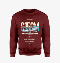 Thumbnail for Cessna 150M design on wine red sweatshirt