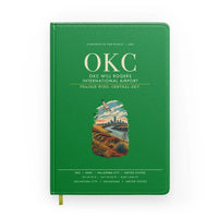 Thumbnail for OKC Will Rogers International Airport (OKC) design on green notebook
